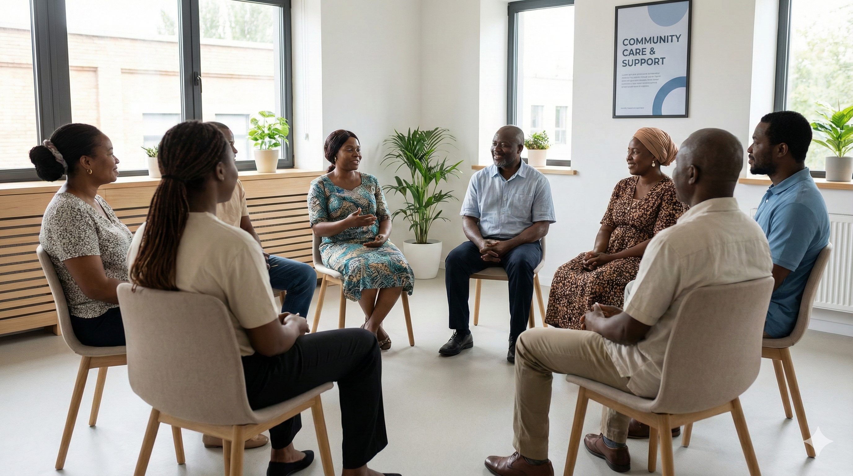 Healthcare professionals and volunteers working together